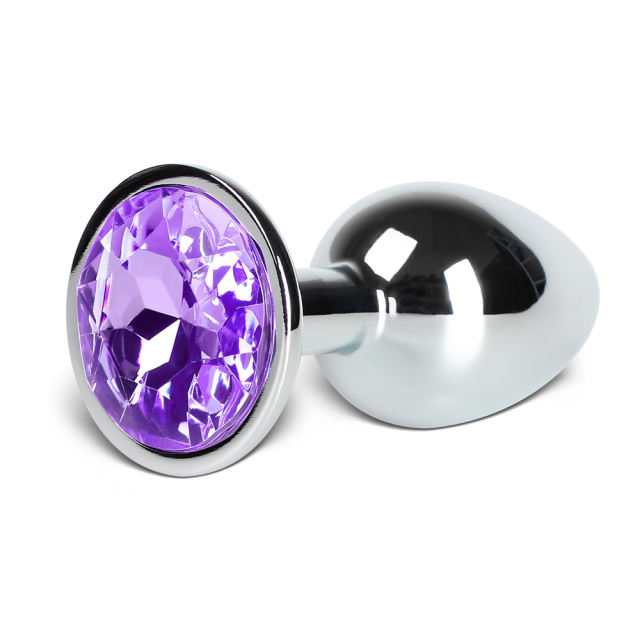 Purple Small Metallic Anal Plug