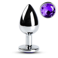 Purple Large Metallic Anal Plug