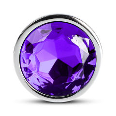 Purple Large Metallic Anal Plug