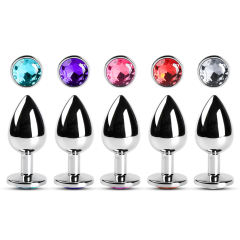 Purple Large Metallic Anal Plug