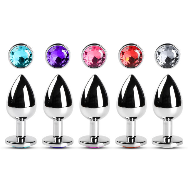 Purple Large Metallic Anal Plug