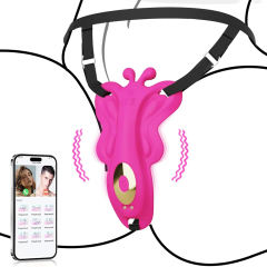 Magenta 9-Speed App-Controlled Wearable Waterproof Vibrator