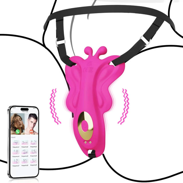 Magenta 9-Speed App-Controlled Wearable Waterproof Vibrator