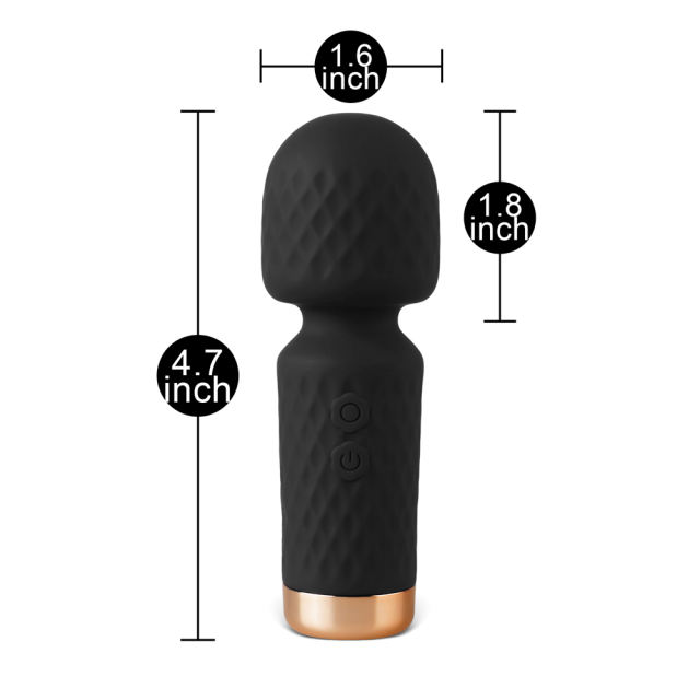 10-Speed Black Medical-Grade Silicone Rechargeable Vibrator