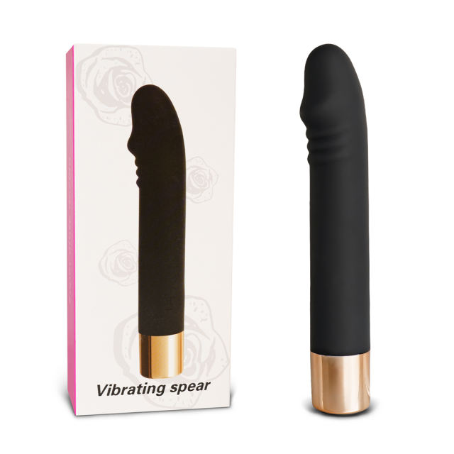 7-Speed Black & Gold Medical-Grade Silicone Rechargeable Vibrator