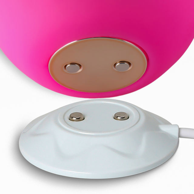 Glow-in-the-Dark 10-Function Magenta Silicone Rechargeable Clitoral Sucking Rose Sex Toy