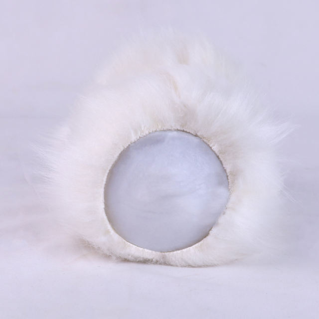 6.70'' Silicone Masturbator with White Artificial Fur