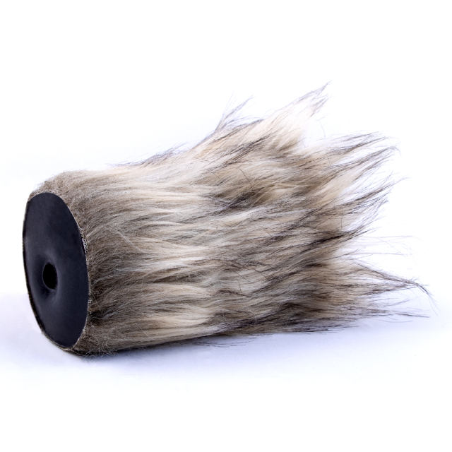 5.91'' Multicolor Silicone Masturbator with Gray Artificial Fur