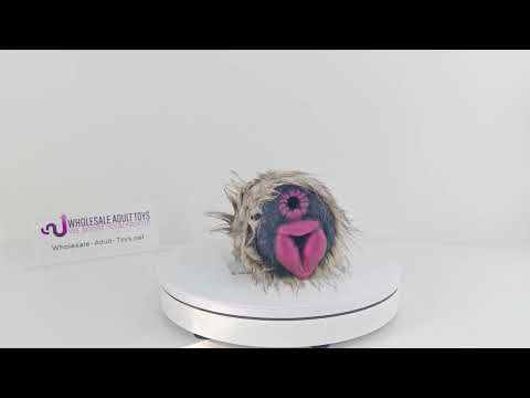 5.91'' Multicolor Silicone Masturbator with Gray Artificial Fur