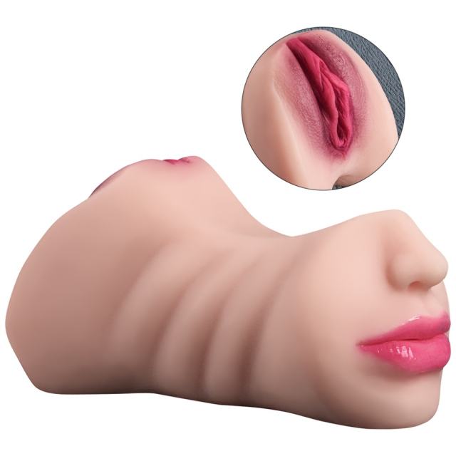 0.63KG Flesh TPE Realistic Masturbator with Nose and Mouth