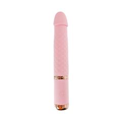10-Speed Pink Rechargeable Silicone Vibrator with Thrusting & App Control
