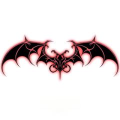 Gothic Bat Wings Temporary Tattoo – Waterproof, Long-Lasting, Skin-Safe