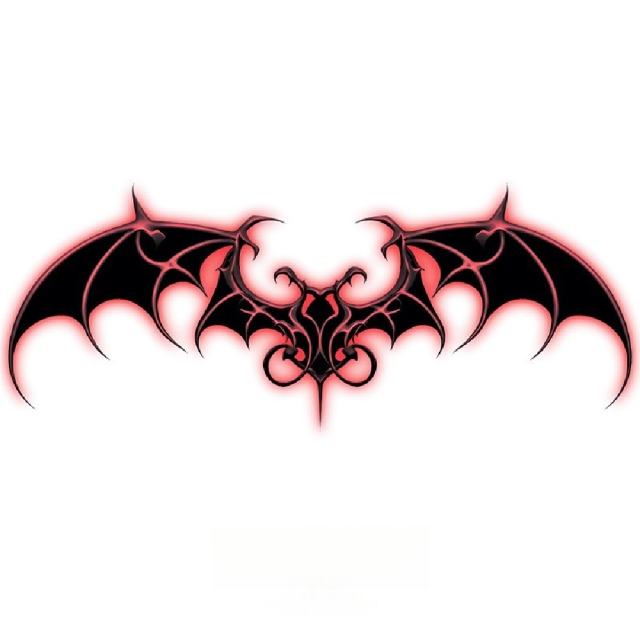 Gothic Bat Wings Temporary Tattoo – Waterproof, Long-Lasting, Skin-Safe