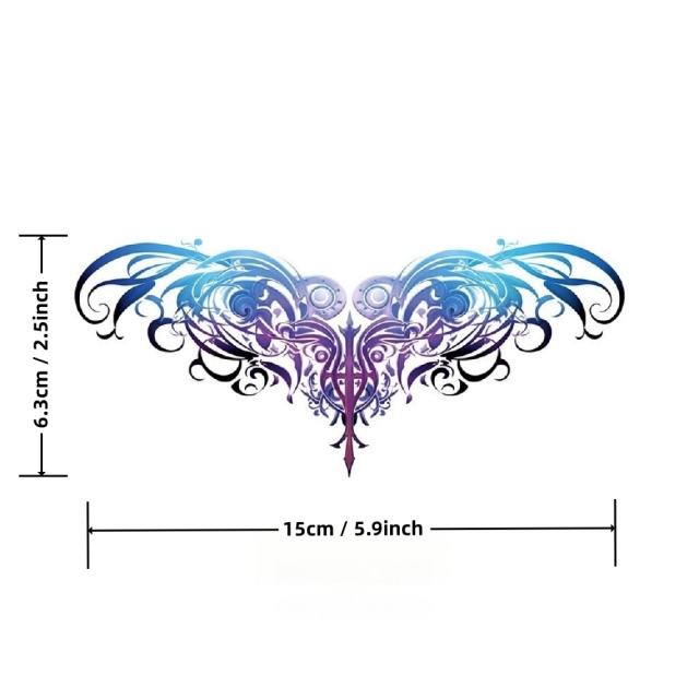 Mystic Angel Wings Temporary Tattoo – Waterproof, Skin-Safe, Easy to Apply