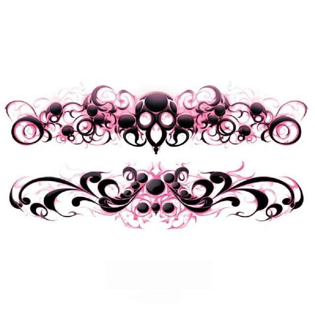 Skull & Baroque Ornament Temporary Tattoo – Waterproof, Long-Lasting