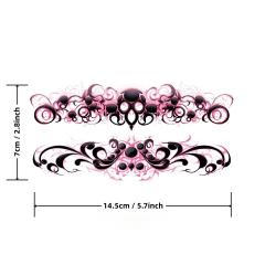 Skull & Baroque Ornament Temporary Tattoo – Waterproof, Long-Lasting