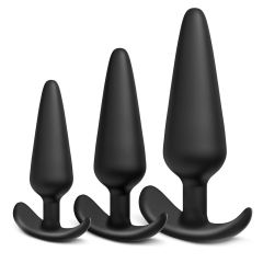 Black Color Medical Grade Silicone Butt Plug Set