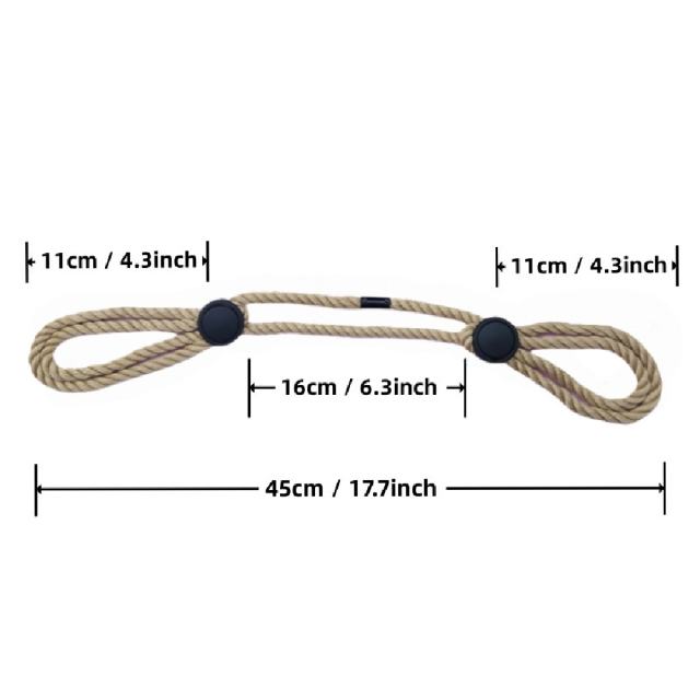 45cm Adjustable Brown Polyester Bondage Handcuff Rope