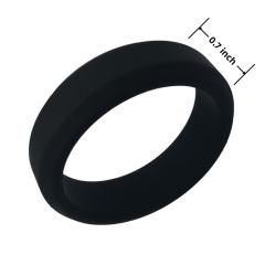 6-Piece Set Black Flexible Silicone Cock Rings