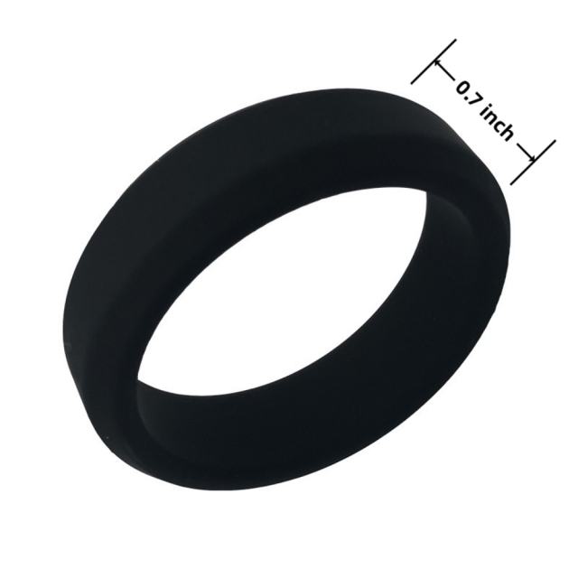 6-Piece Set Black Flexible Silicone Cock Rings