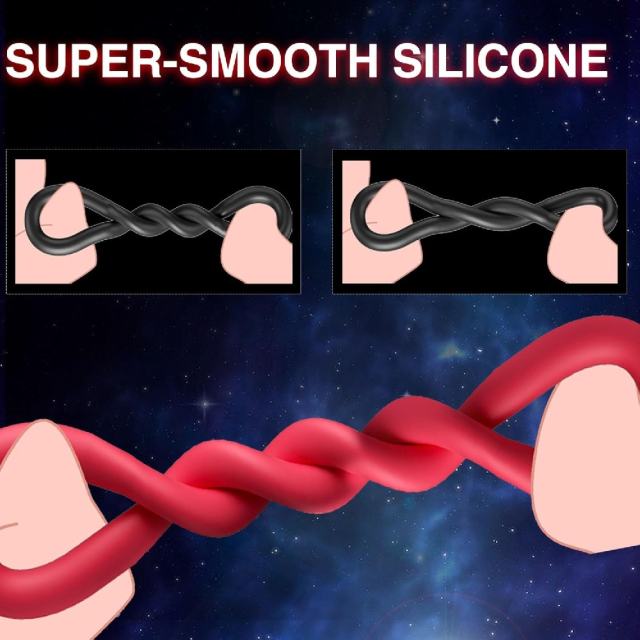 9-Pack Black & Red Silicone Cock Rings