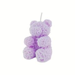 Skin-Safe Purple Bear-Shaped Wax Scented Candle