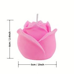 Skin-Safe Pink Flower Shape Wax Scented Candle