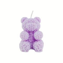 Skin-Safe Purple Bear-Shaped Wax Scented Candle