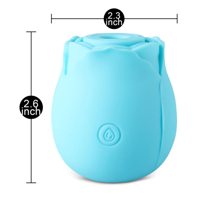 Glow-in-the-Dark 10-Function White Silicone Rechargeable Clitoral Sucking Rose Sex Toy
