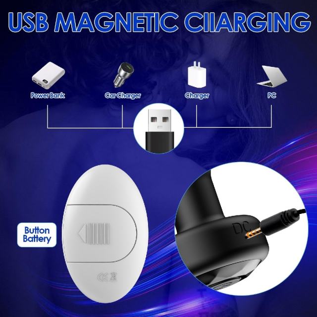 10-Speed Black Remote Control Rechargeable Silicone Vibrating Anal Plug Set