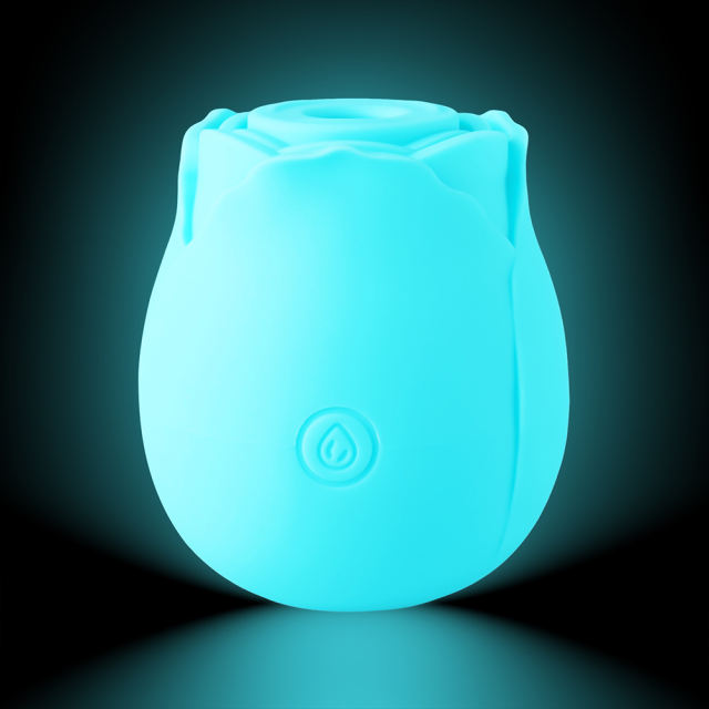 Glow-in-the-Dark 10-Function White Silicone Rechargeable Clitoral Sucking Rose Sex Toy