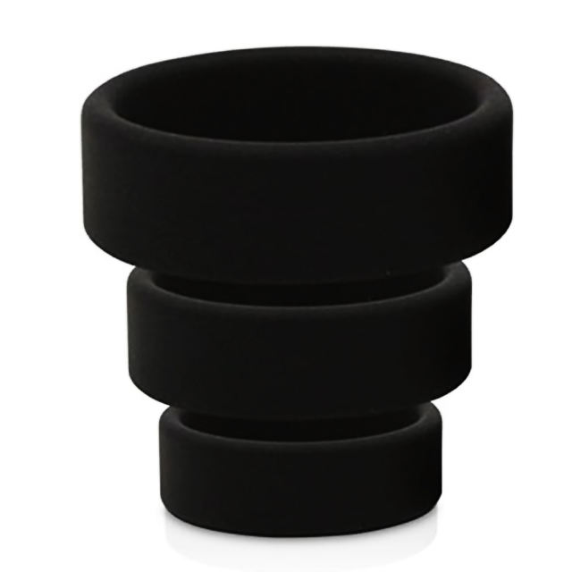 Enhanced Black Color Silicone Triple Cock Ring Set