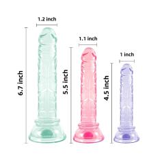 3-Piece Multicolor TPE Dildo Set