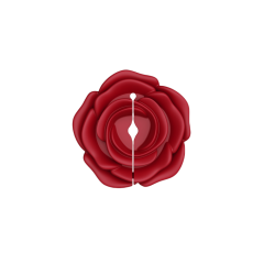 10-Speed Red Rechargeable Rose-Shaped Remote-Controlled Silicone Vibrating Nipple Clamps