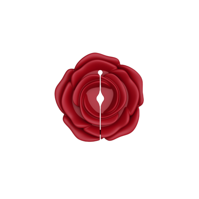 10-Speed Red Rechargeable Rose-Shaped Remote-Controlled Silicone Vibrating Nipple Clamps