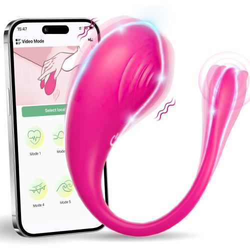 9-Speed Magenta Rechargeable App-Controlled Silicone Vibrators for Women and Couples