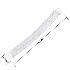 13.20'' Clear Body-Safe TPE Double Ended Dildo