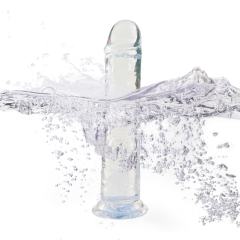 7.09'' Clear Body-Safe TPE Dildo with Strong Suction Cup