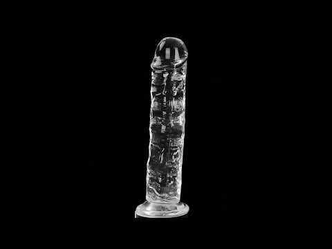 7.09'' Clear Body-Safe TPE Dildo with Strong Suction Cup