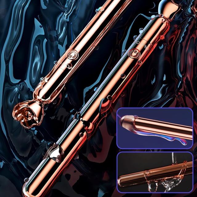 10-Speed Rose Gold Rechargeable Waterproof Vibrator