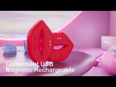 Red 9-Speed Rechargeable Silicone Vibrating Nipple Clamps with Remote Control