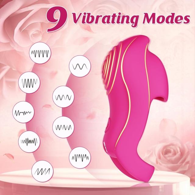 9-Speed Magenta App-Controlled Rechargeable Silicone Finger Vibrator with USB Magnetic Charging
