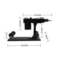 Black Adjustable Thrusting Sex Machine with 6 Attachments & Plug-In Power – 85° Angle Adjustment