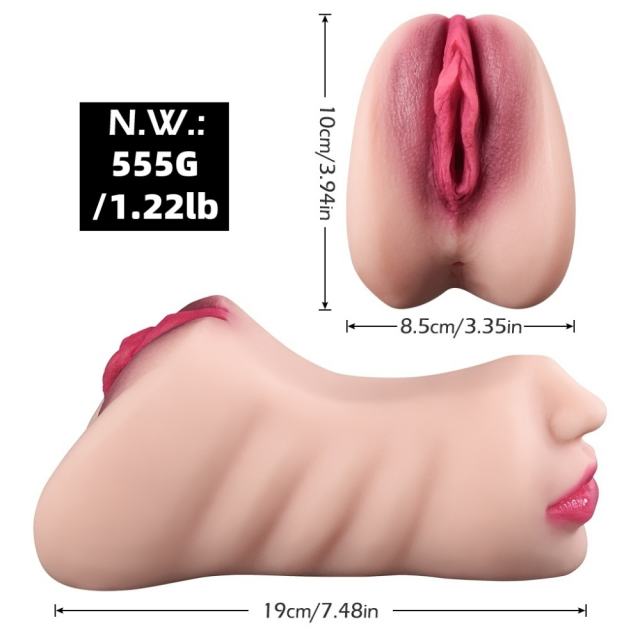 1.22LB Flesh TPE Realistic Masturbator with Nose and Mouth