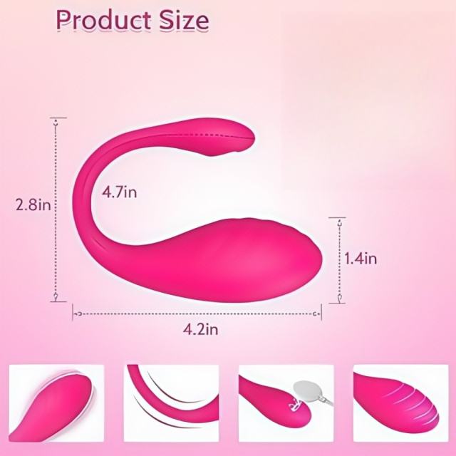 9-Speed Magenta App-Controlled Rechargeable Silicone Vibrator
