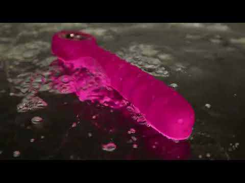 7-Speed Magenta Rechargeable Silicone Vibrator with Thrusting Function