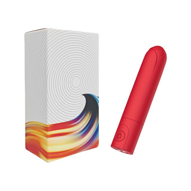 3.35” Red 10-Speed Rechargeable Vibrating Bullet