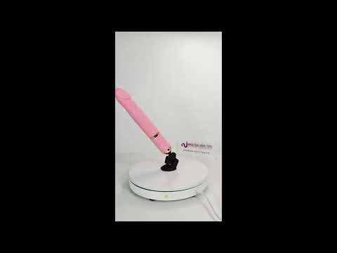 10-Speed Pink Rechargeable Silicone Vibrator with Thrusting & App Control