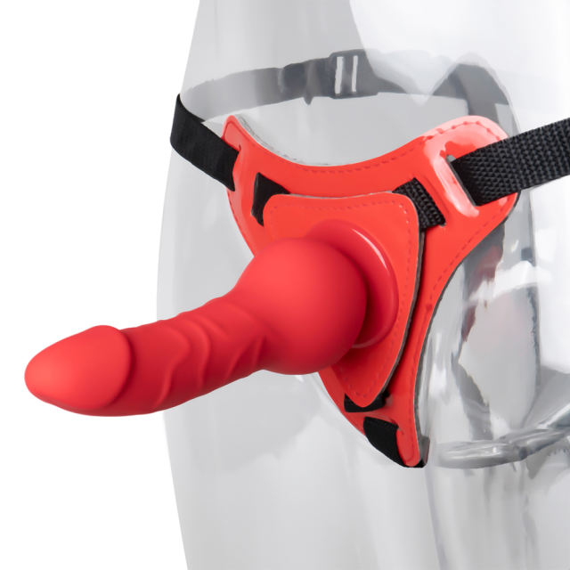 5.91'' Red Wearable Strap-On Dildo with 10CM Insertable Length