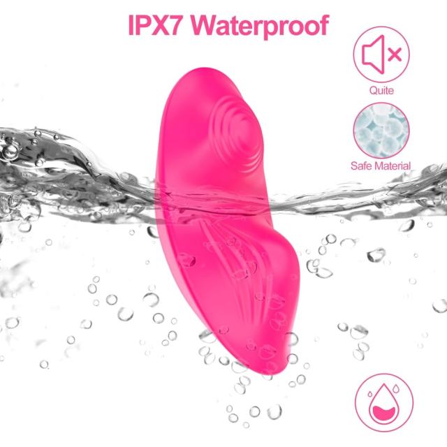 9-Speed Magenta  App-Controlled an Remote-Controlled Rechargeable Silicone Wearable Panty Clitoral Vibrator